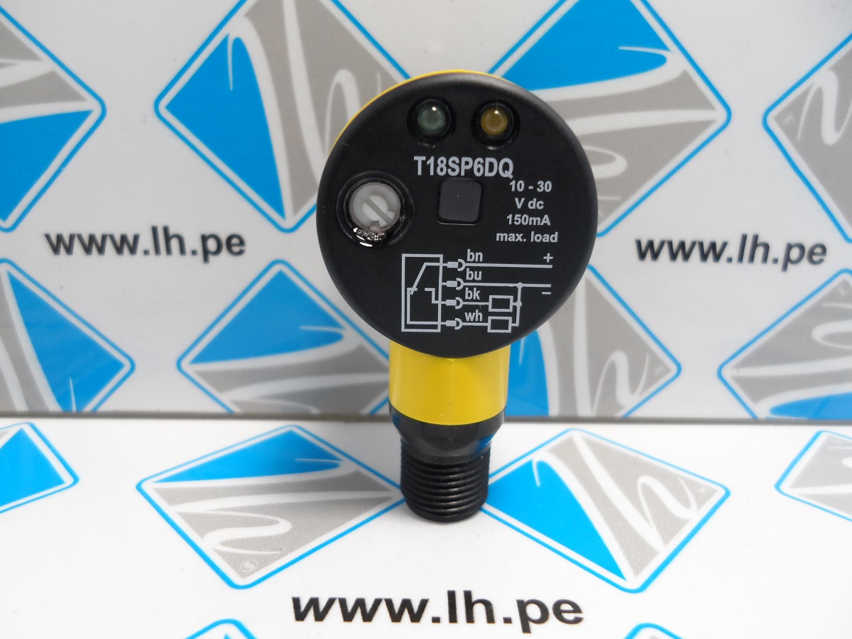 T18SP6DQ       Sensor PNP, detección difusa, fotoeléctrico